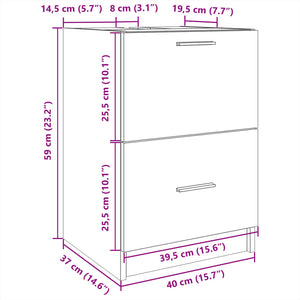 Ντουλάπι Νιπτήρα Λευκό 40x37x59 εκ. Επεξεργασμένο Ξύλο