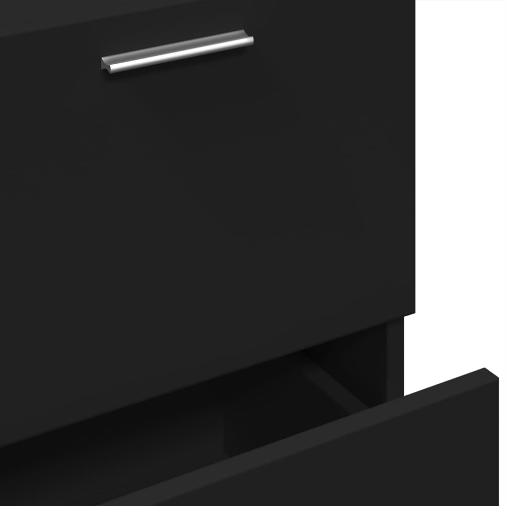 Ντουλάπι Νιπτήρα Μαύρο 40x37x59 εκ. Επεξεργασμένο Ξύλο - Pakobazaar