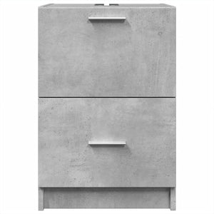 Ντουλάπι Νιπτήρα Γκρι του Σκυροδέματος 40x37x59 εκ. Επεξ. Ξύλο