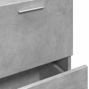 Ντουλάπι Νιπτήρα Γκρι του Σκυροδέματος 40x37x59 εκ. Επεξ. Ξύλο