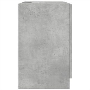 Ντουλάπι Νιπτήρα Γκρι του Σκυροδέματος 59x37x59 εκ. Επεξ. Ξύλο