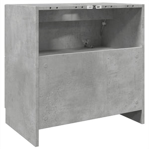 Ντουλάπι Νιπτήρα Γκρι του Σκυροδέματος 59x37x59 εκ. Επεξ. Ξύλο