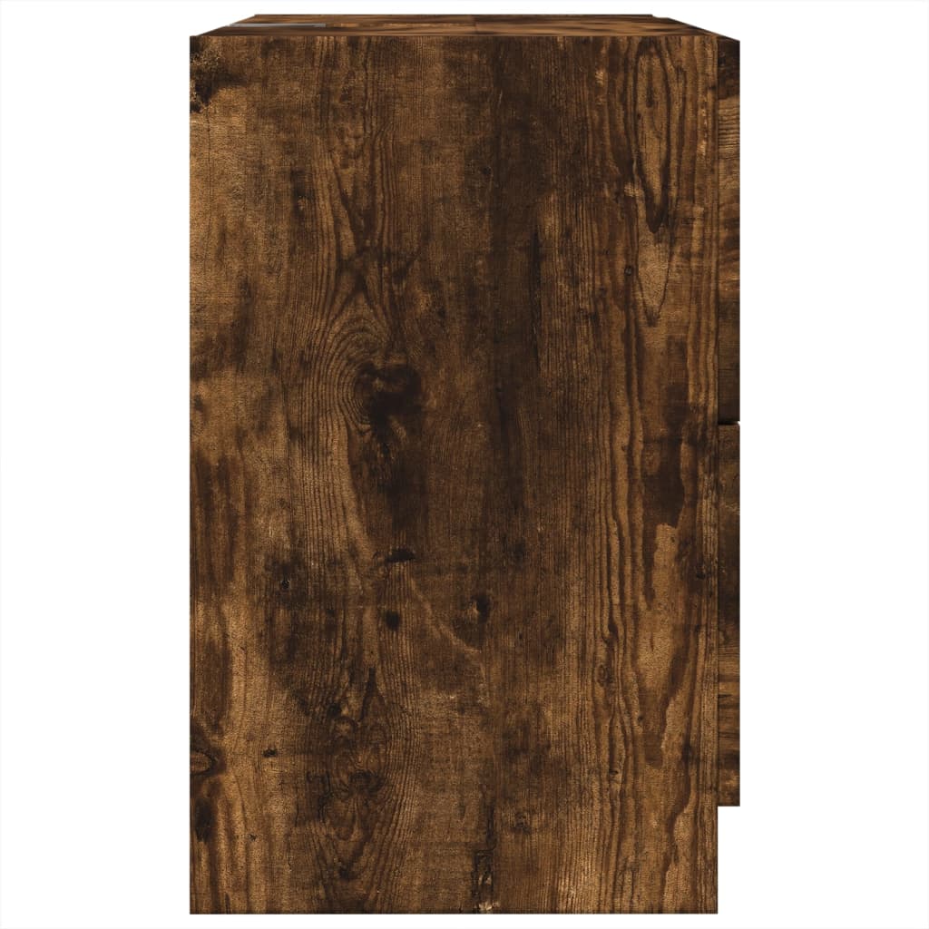 Ντουλάπι Νιπτήρα Καπνιστή Δρυς 59x37x59 εκ. Επεξεργασμένο Ξύλο