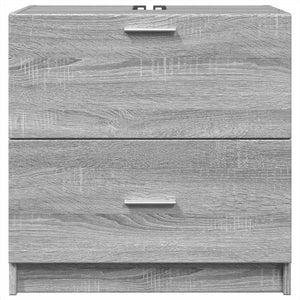 Ντουλάπι Νιπτήρα Grey Sonoma 59x37x59 εκ. Επεξεργασμένο Ξύλο - Pakobazaar