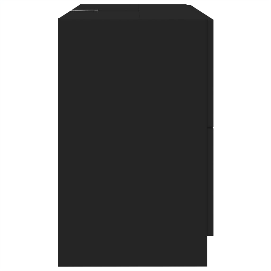 Ντουλάπι Νιπτήρα Μαύρο 78x37x59 εκ. Επεξεργασμένο Ξύλο