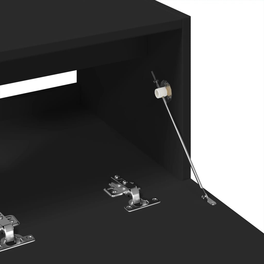 Ντουλάπι Νιπτήρα Μαύρο 78x37x59 εκ. Επεξεργασμένο Ξύλο