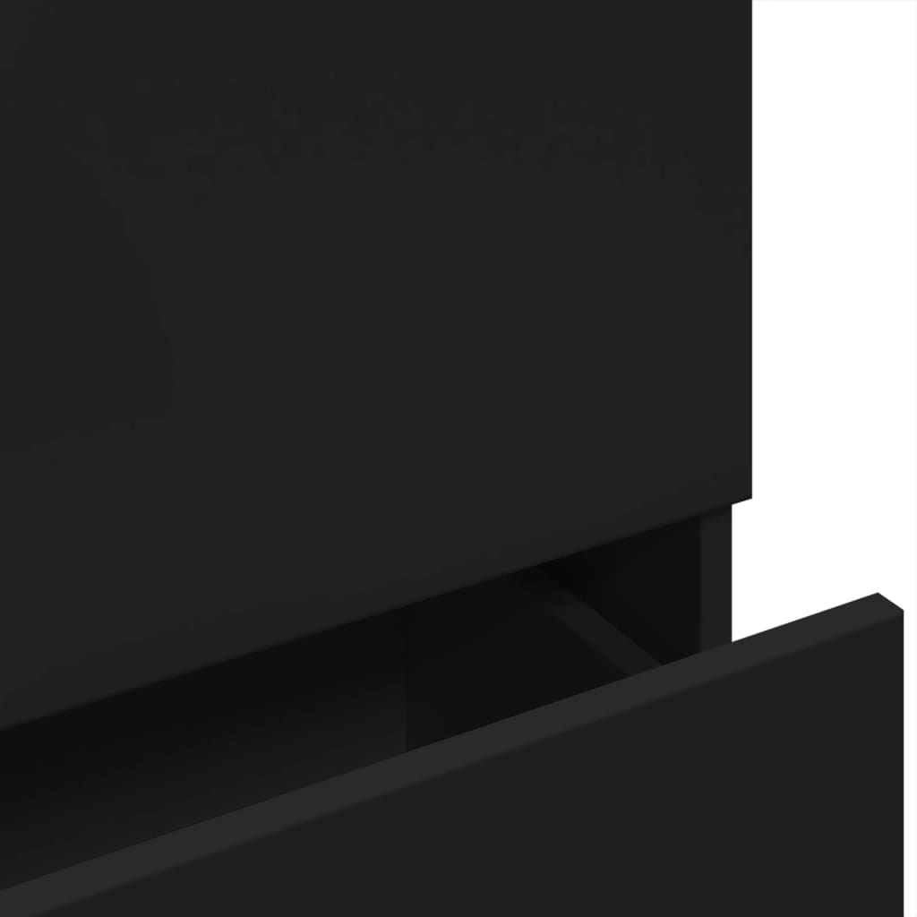 Ντουλάπι Νιπτήρα Μαύρο 78x37x59 εκ. Επεξεργασμένο Ξύλο