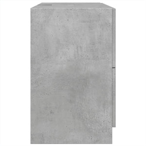 Ντουλάπι Νιπτήρα Γκρι του Σκυροδέματος 78x37x59 εκ. Επεξ. Ξύλο - Pakobazaar