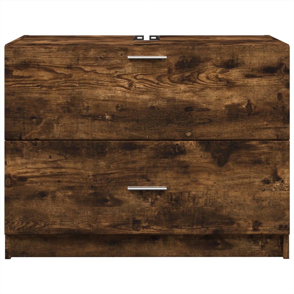 Ντουλάπι Νιπτήρα Καπνιστή Δρυς 78x37x59 εκ. Επεξεργασμένο Ξύλο