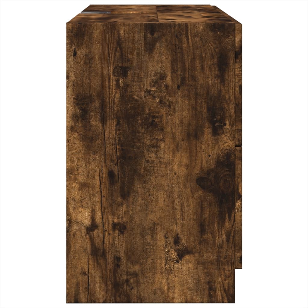 Ντουλάπι Νιπτήρα Καπνιστή Δρυς 78x37x59 εκ. Επεξεργασμένο Ξύλο