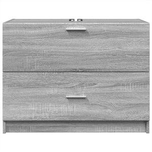 Ντουλάπι Νιπτήρα Grey Sonoma 78x37x59 εκ. Επεξεργασμένο Ξύλο
