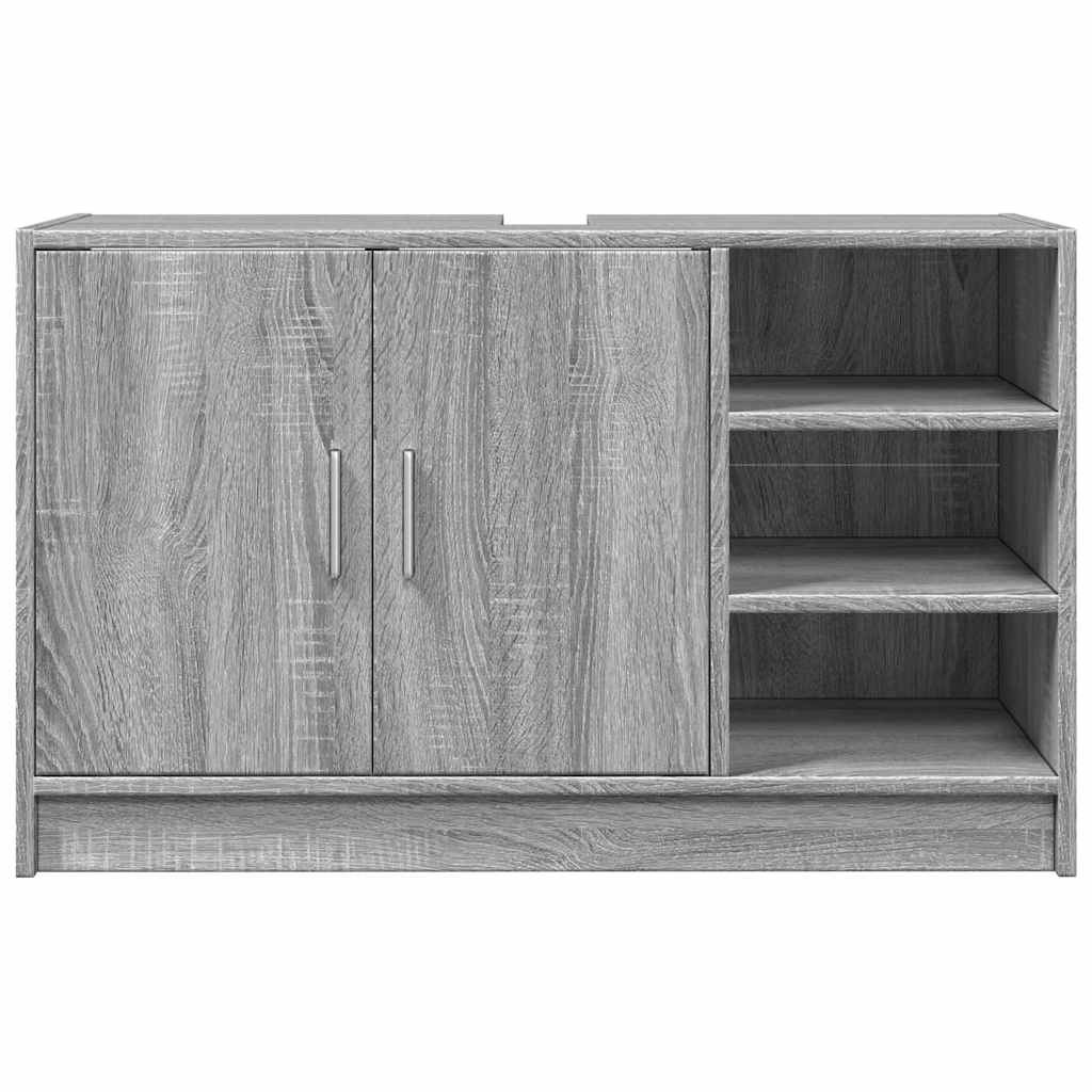 Ντουλάπι Νιπτήρα Grey Sonoma 90x29x55 εκ. Επεξεργασμένο Ξύλο