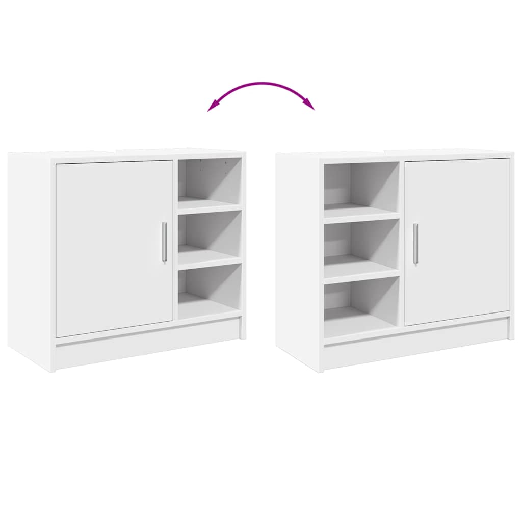 Ντουλάπι Νιπτήρα Λευκό 63x29x55 εκ. Επεξ. Ξύλο - Pakobazaar