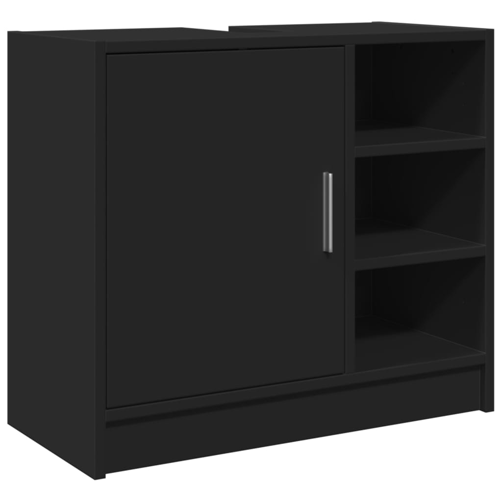 Ντουλάπι Νιπτήρα Μαύρο 63x29x55 εκ. Επεξεργασμένο Ξύλο