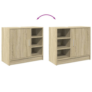 Ντουλάπι Νιπτήρα Sonoma Δρυς 63x29x55 εκ. Επεξεργασμένο Ξύλο - Pakobazaar