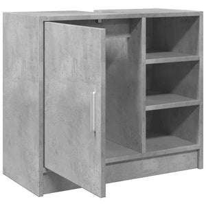 Ντουλάπι Νιπτήρα Γκρι του Σκυροδέματος 63x29x55 εκ. Επεξ. Ξύλο - Pakobazaar
