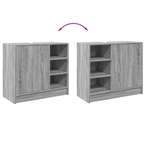 Ντουλάπι Νιπτήρα Grey Sonoma 63x29x55 εκ. Επεξεργασμένο Ξύλο
