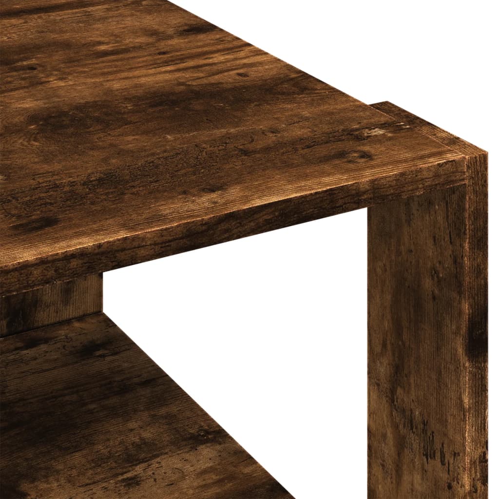 Τραπεζάκι Σαλονιού Καπνιστή Δρυς 51,5x51,5x30 εκ. Επεξ. Ξύλο