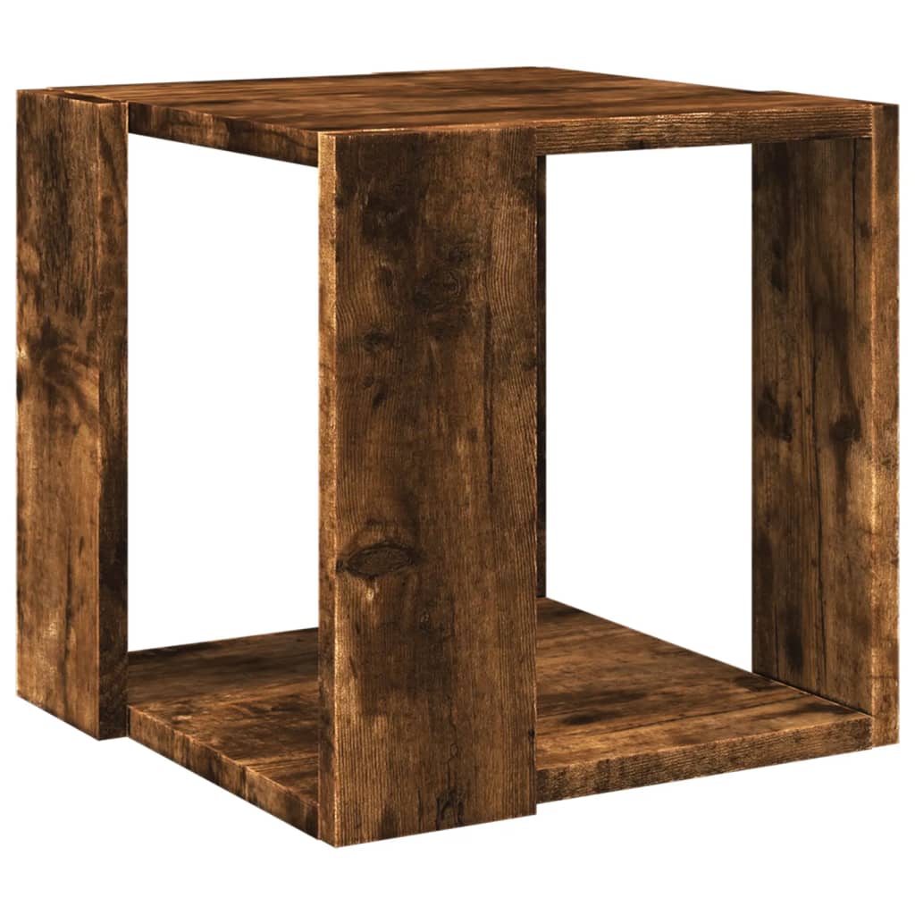 Τραπεζάκι Σαλονιού Καπνιστή Δρυς 32x32x30 εκ. Επεξεργ. Ξύλο