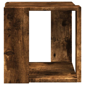 Τραπεζάκι Σαλονιού Καπνιστή Δρυς 32x32x30 εκ. Επεξεργ. Ξύλο
