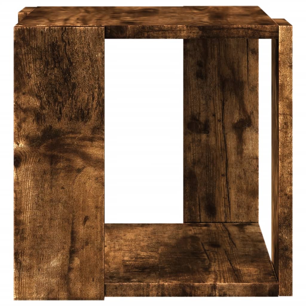 Τραπεζάκι Σαλονιού Καπνιστή Δρυς 32x32x30 εκ. Επεξεργ. Ξύλο