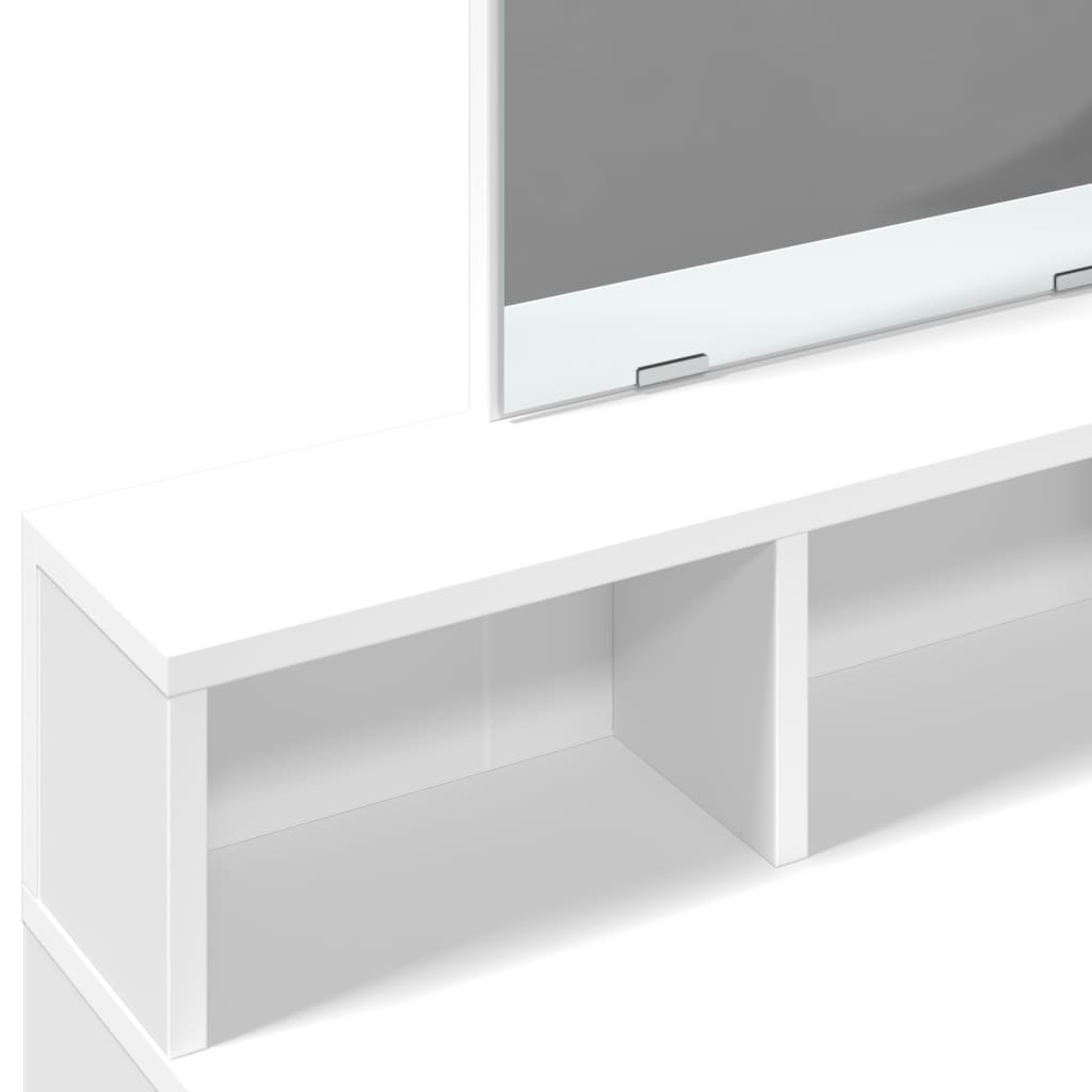 Μπουντουάρ με Καθρέφτη Λευκό 80x41x144,5 εκ.