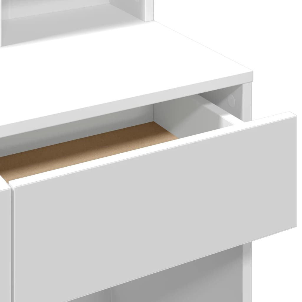 Μπουντουάρ με Καθρέφτη Λευκό 80x41x144,5 εκ.