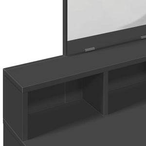 Μπουντουάρ με Καθρέφτη Μαύρο 80x41x144,5 εκ.