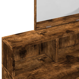 Μπουντουάρ με Καθρέφτη Καπνιστή Δρυς 80x41x144,5 εκ.
