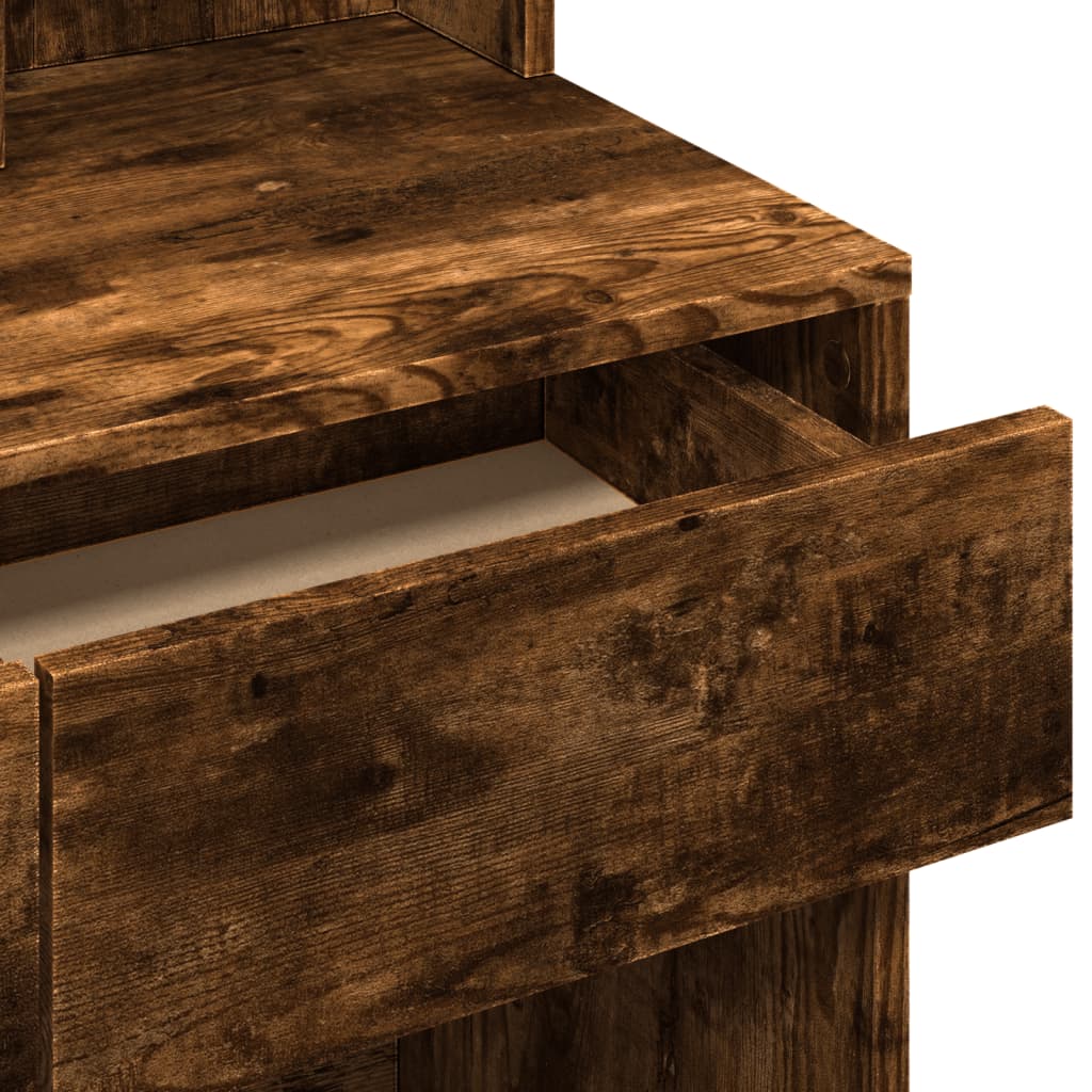 Μπουντουάρ με Καθρέφτη Καπνιστή Δρυς 80x41x144,5 εκ.