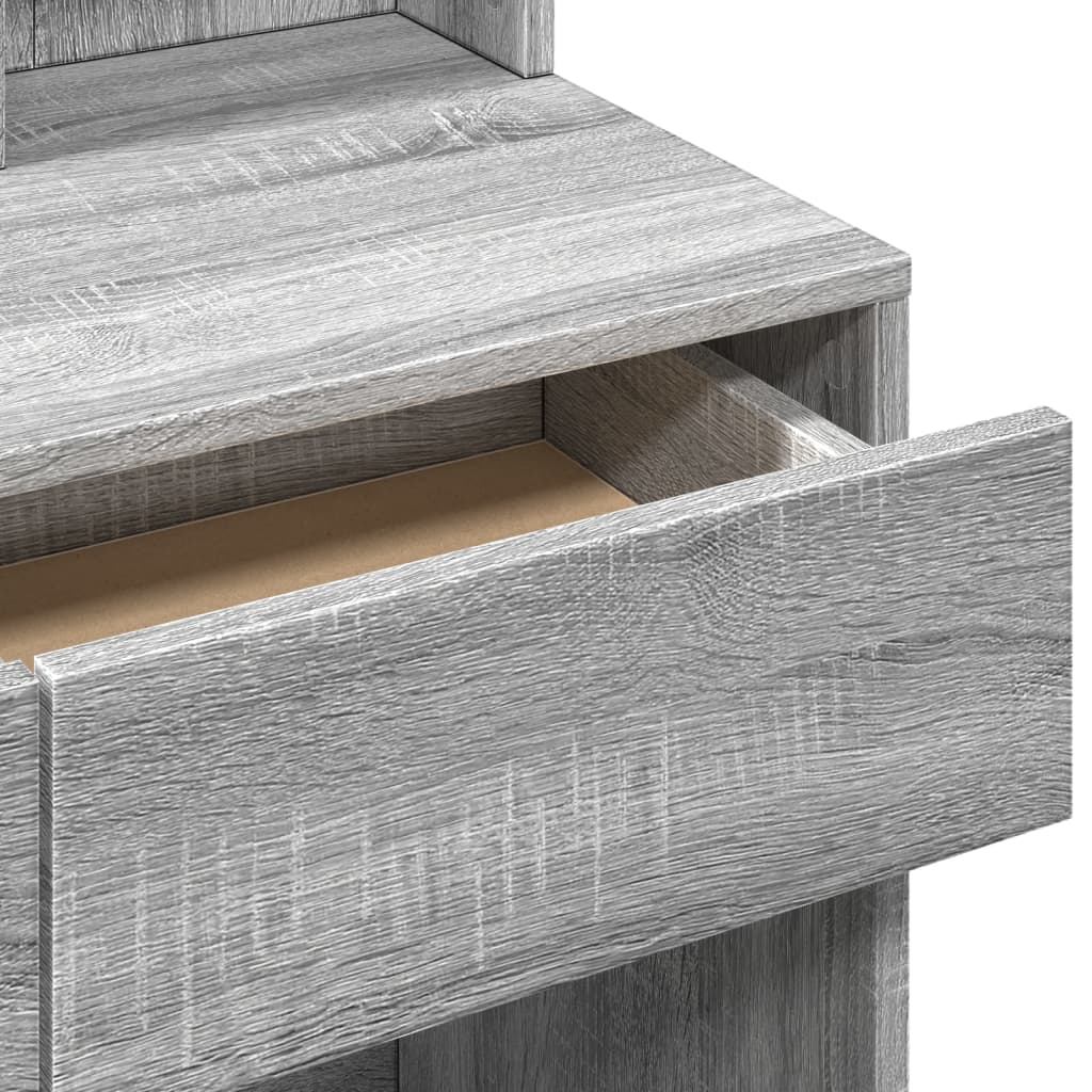 Μπουντουάρ με Καθρέφτη Γκρι Sonoma 80x41x144,5 εκ.