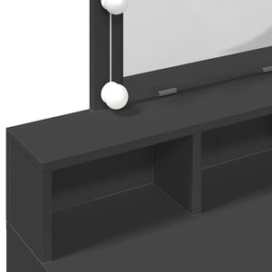 Μπουντουάρ με LED Μαύρο 80 x 41 x 144,5 εκ. - Pakobazaar