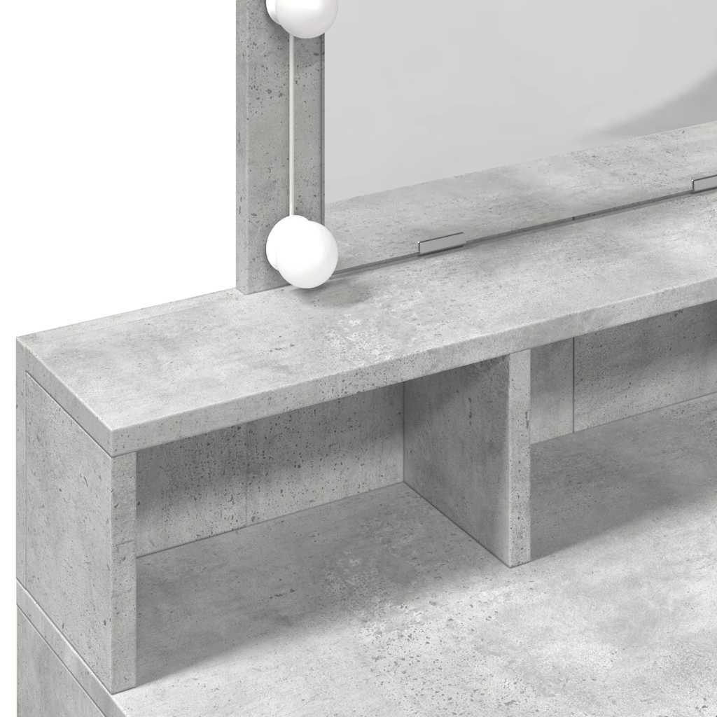 Μπουντουάρ με LED Γκρι Σκυροδέματος 80x41x144,5 εκ. - Pakobazaar