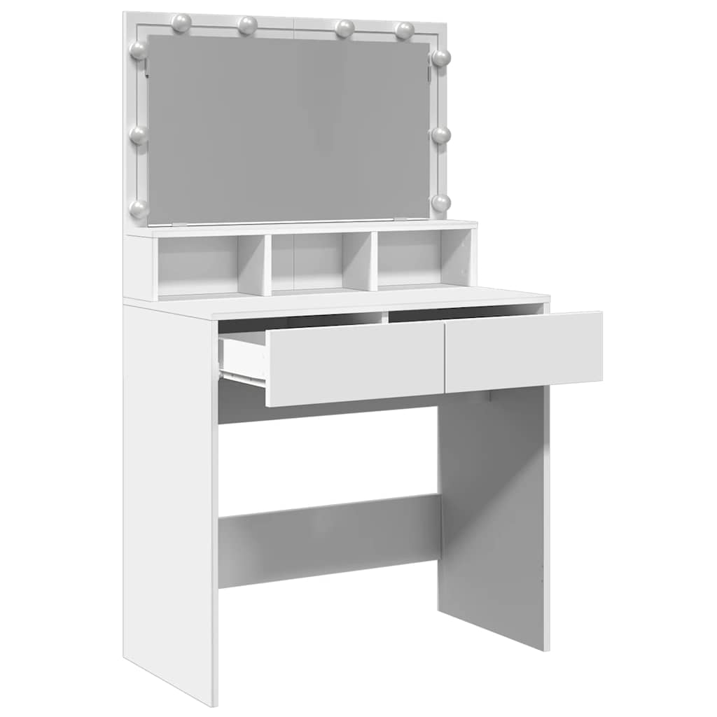 Μπουντουάρ με LED Λευκό 80x41x144,5 εκ.