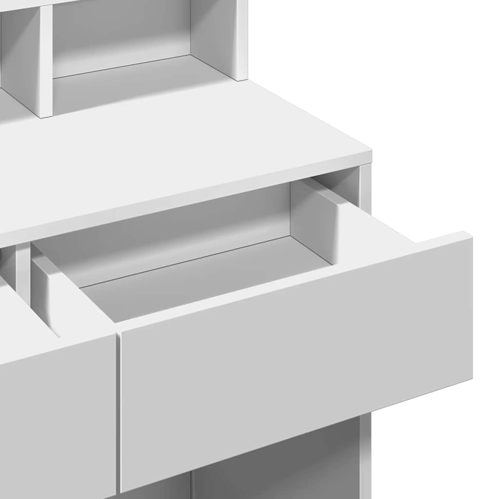 Μπουντουάρ με LED Λευκό 80x41x144,5 εκ.