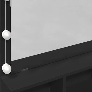 Μπουντουάρ με LED Μαύρο 80x41x144,5 εκ.