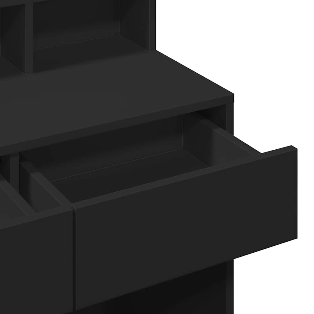 Μπουντουάρ με LED Μαύρο 80x41x144,5 εκ.