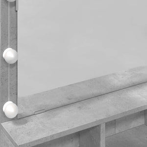 Μπουντουάρ με LED Γκρι Σκυροδέματος 80x41x144,5 εκ. - Pakobazaar