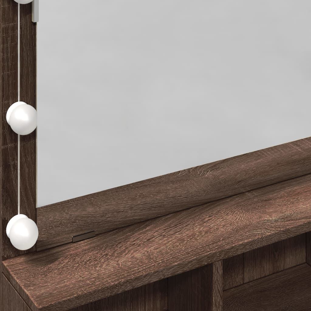 Μπουντουάρ με LED Καφέ Δρυς 80x41x144,5 εκ. - Pakobazaar