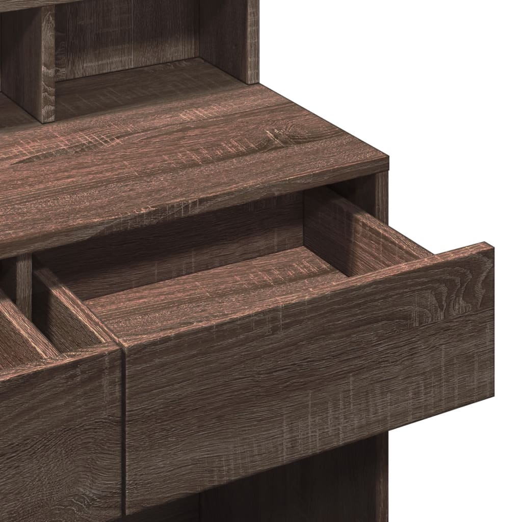 Μπουντουάρ με LED Καφέ Δρυς 80x41x144,5 εκ. - Pakobazaar