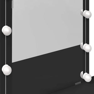Μπουντουάρ με LED Μαύρο 100x40x130 εκ.