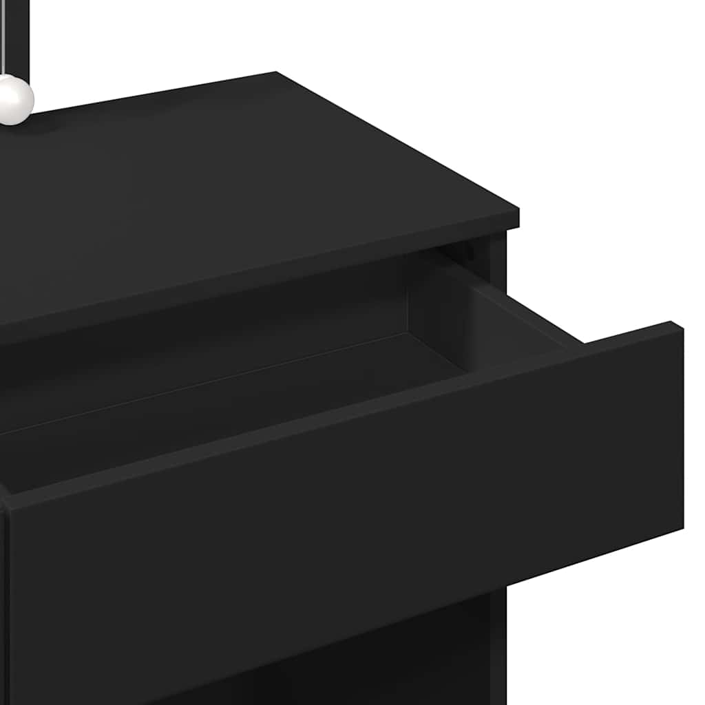 Μπουντουάρ με LED Μαύρο 100x40x130 εκ.