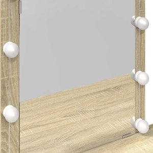 Μπουντουάρ με LED Sonoma Δρυς 100x40x130 εκ.