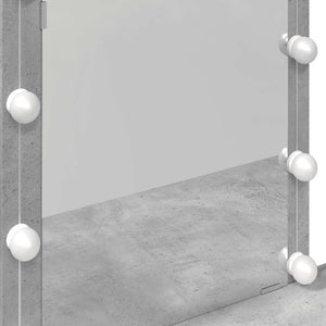Μπουντουάρ με LED Γκρι Σκυροδέματος 100x40x130 εκ.