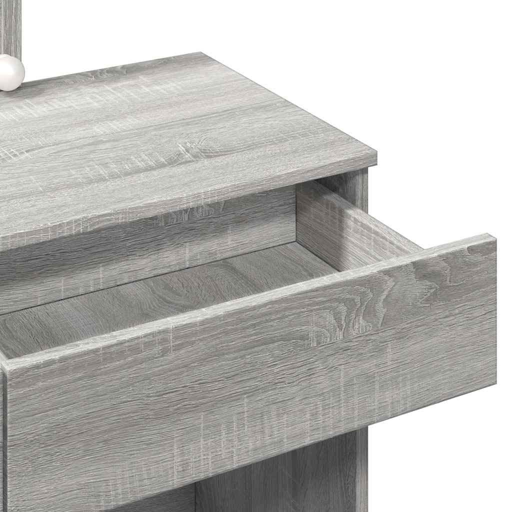 Μπουντουάρ με LED Γκρι Sonoma 100x40x130 εκ.