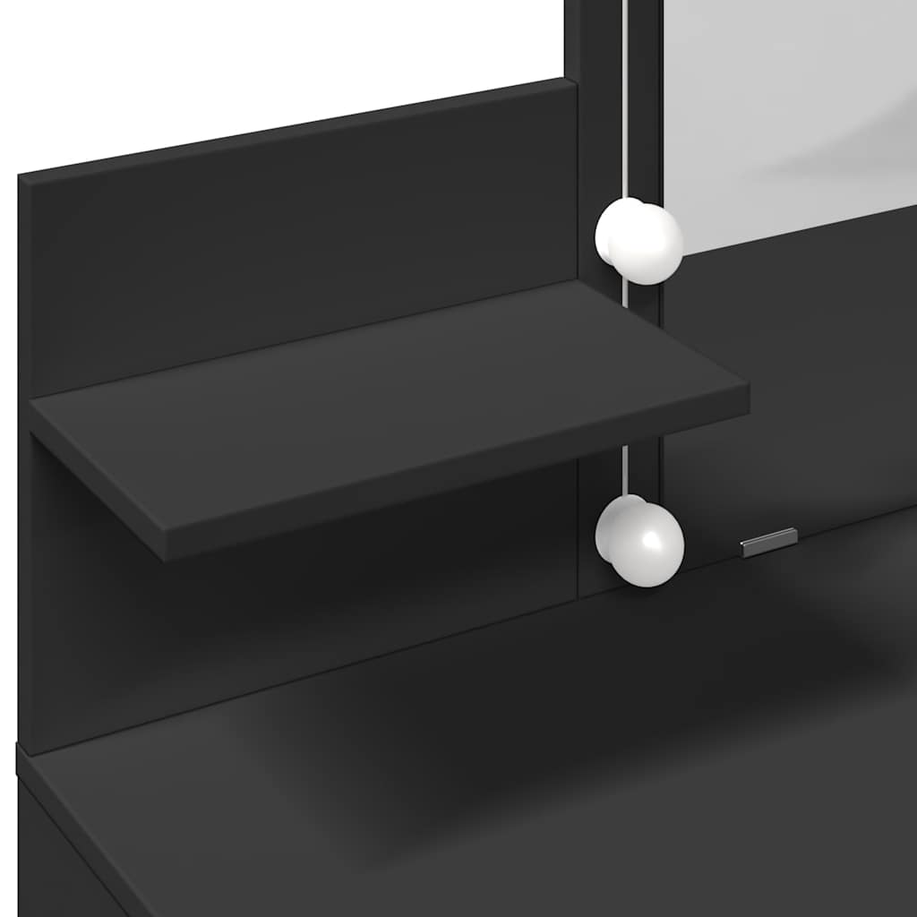 Μπουντουάρ με LED Μαύρο 100x40x130 εκ.