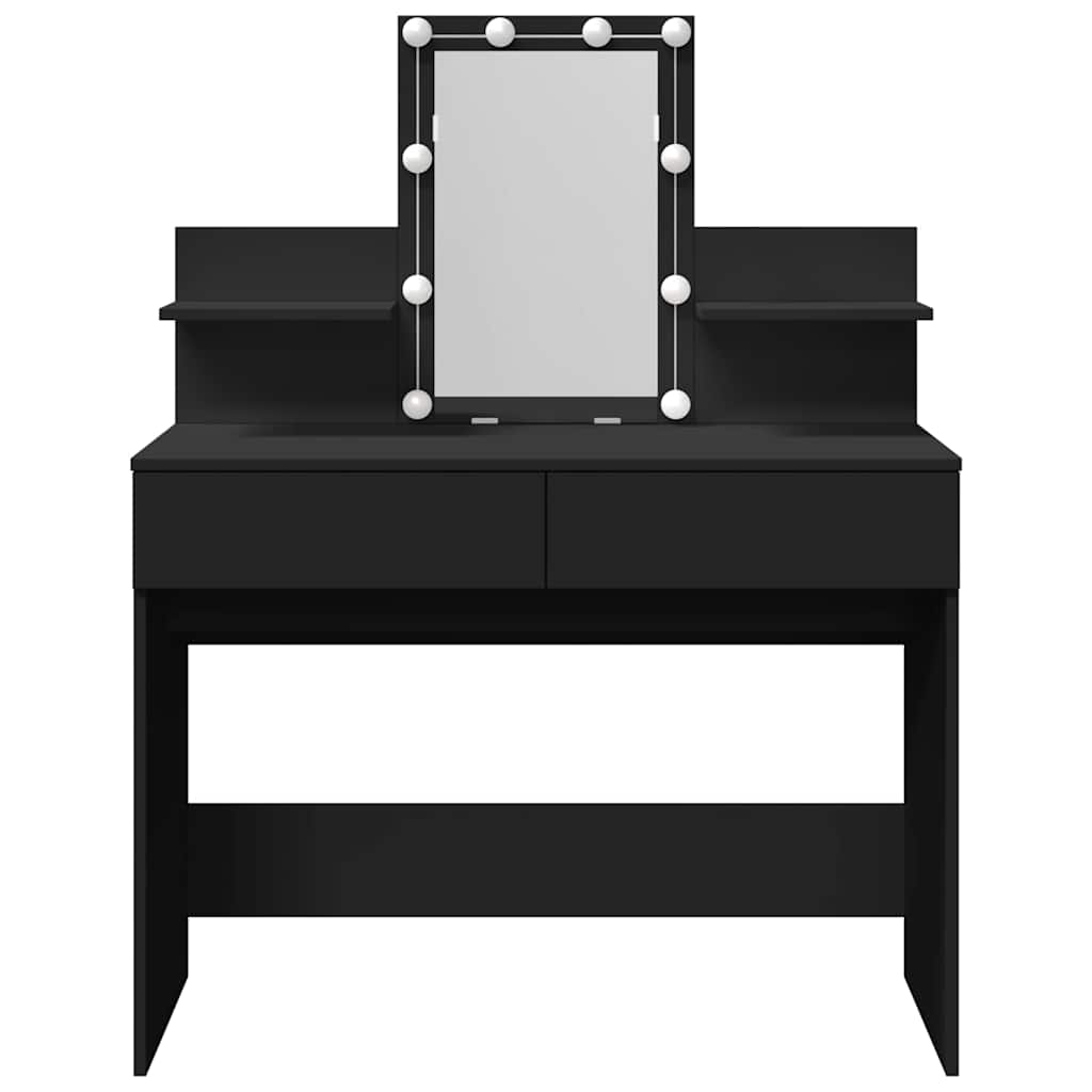 Μπουντουάρ με LED Μαύρο 100x40x130 εκ.