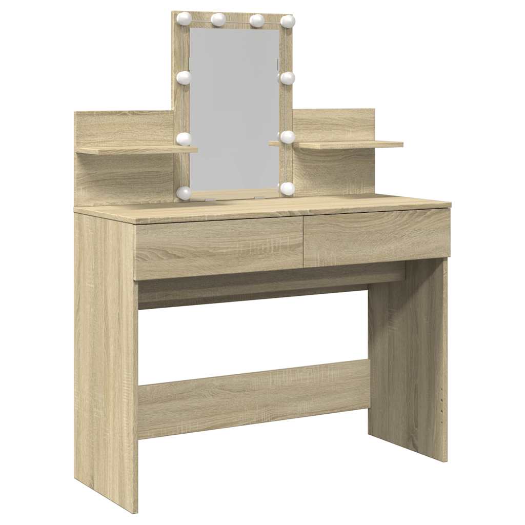 Μπουντουάρ με LED Sonoma Δρυς 100x40x130 εκ.