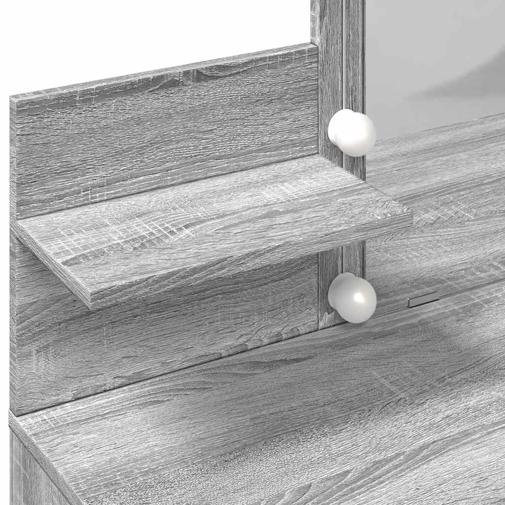 Μπουντουάρ με LED Γκρι Sonoma 100x40x130 εκ.