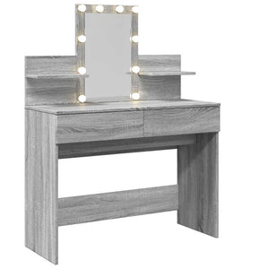 Μπουντουάρ με LED Γκρι Sonoma 100x40x130 εκ.